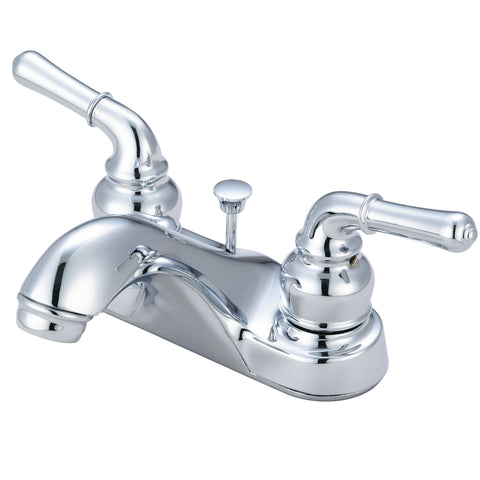 Olympia Faucets Accent 1.2 GPM Centerset Bathroom Faucet with Brass Pop - Up Drain Assembly - APEX Supply Co.