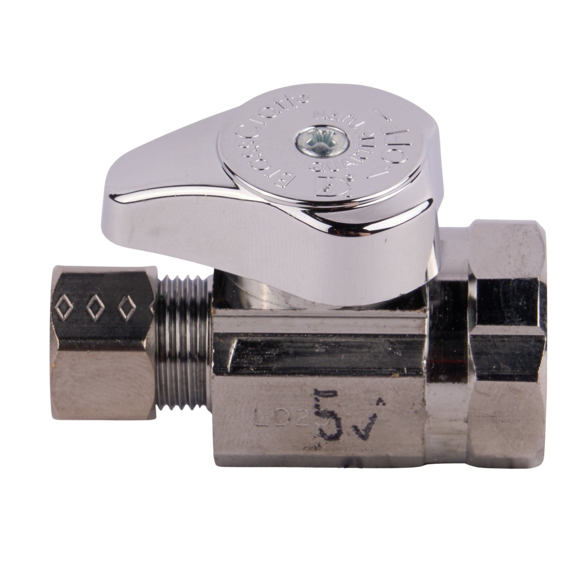 1/2" Fip X 3/8" Od Compression 1/4 Turn Straight Stop