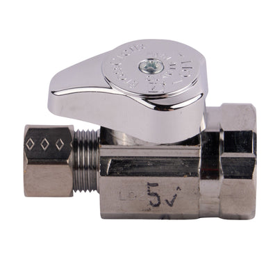 1/2" Fip X 3/8" Od Compression 1/4 Turn Straight Stop