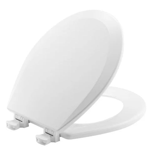 Bemis Round Closed - Front Enameled Wood Toilet Seat with Beveled Cover - APEX Supply Co.