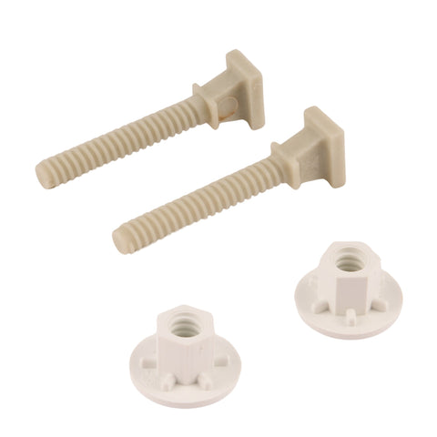 Sioux Chief Nylon Closet Bolts 5/16 x 2 - 1/2 w/ Open End Nuts - APEX Supply Co.