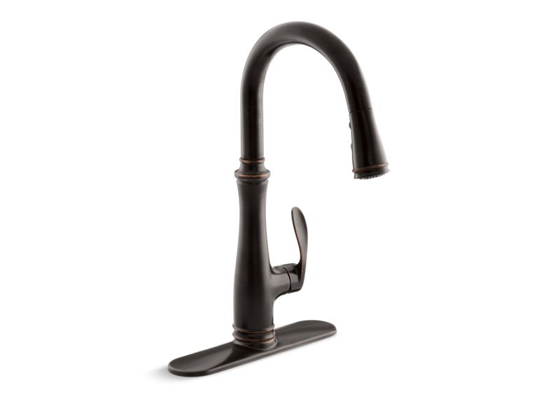 Kohler Bellera Pull - Down Kitchen Faucet with DockNetik Secure Docking System and Pull - Down 3 - Function Sprayhead Featuring Sweep Spray Technology - APEX Supply Co.
