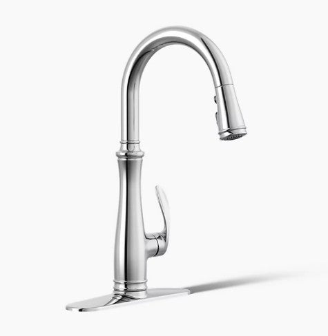 Kohler Bellera Pull - Down Kitchen Faucet with DockNetik Secure Docking System and Pull - Down 3 - Function Sprayhead Featuring Sweep Spray Technology - APEX Supply Co.