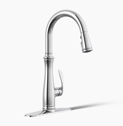 Kohler Bellera Pull - Down Kitchen Faucet with DockNetik Secure Docking System and Pull - Down 3 - Function Sprayhead Featuring Sweep Spray Technology - APEX Supply Co.