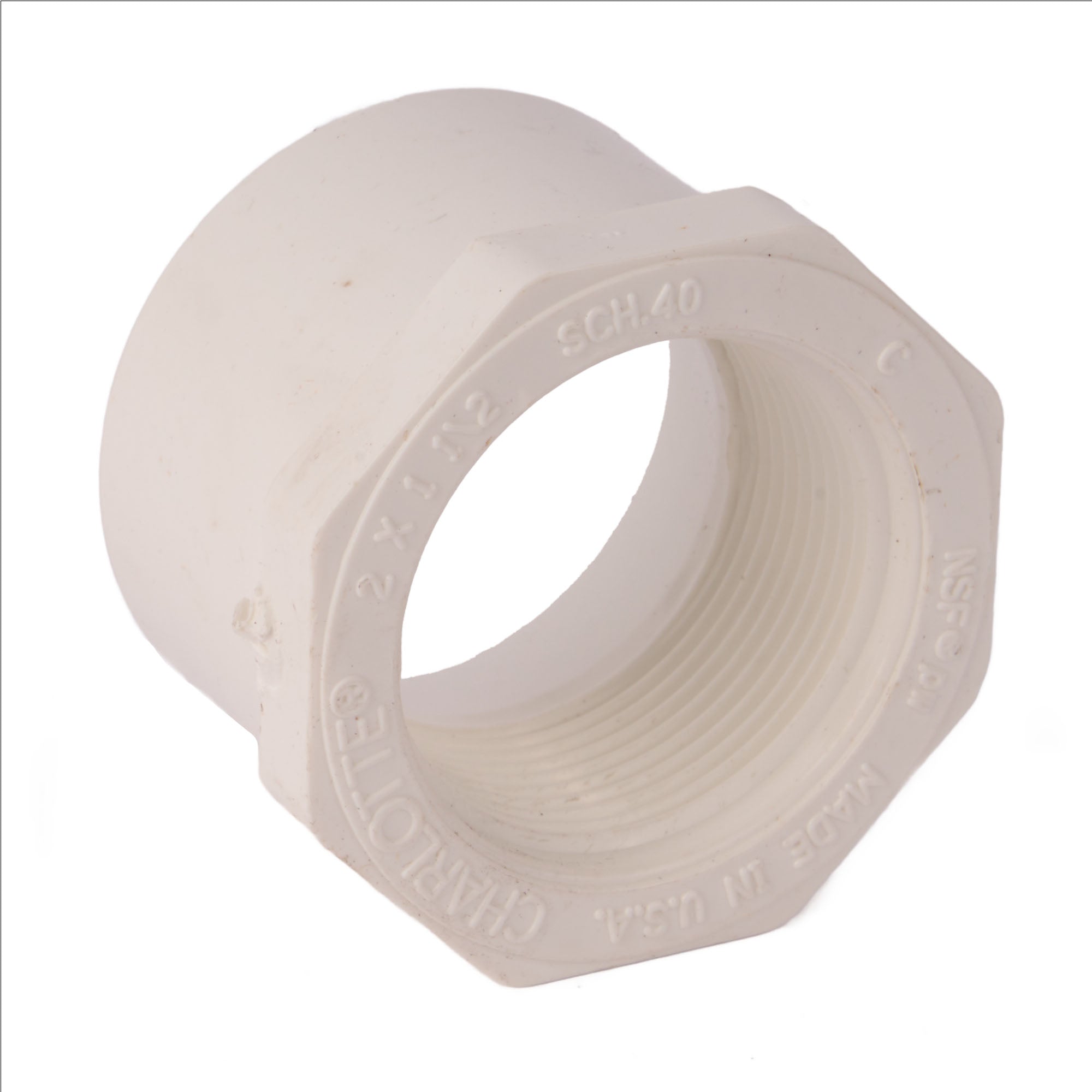 PVC Schedule 40 Reducer Bushing (Spigot x FIP) 2" x 1-1/2"