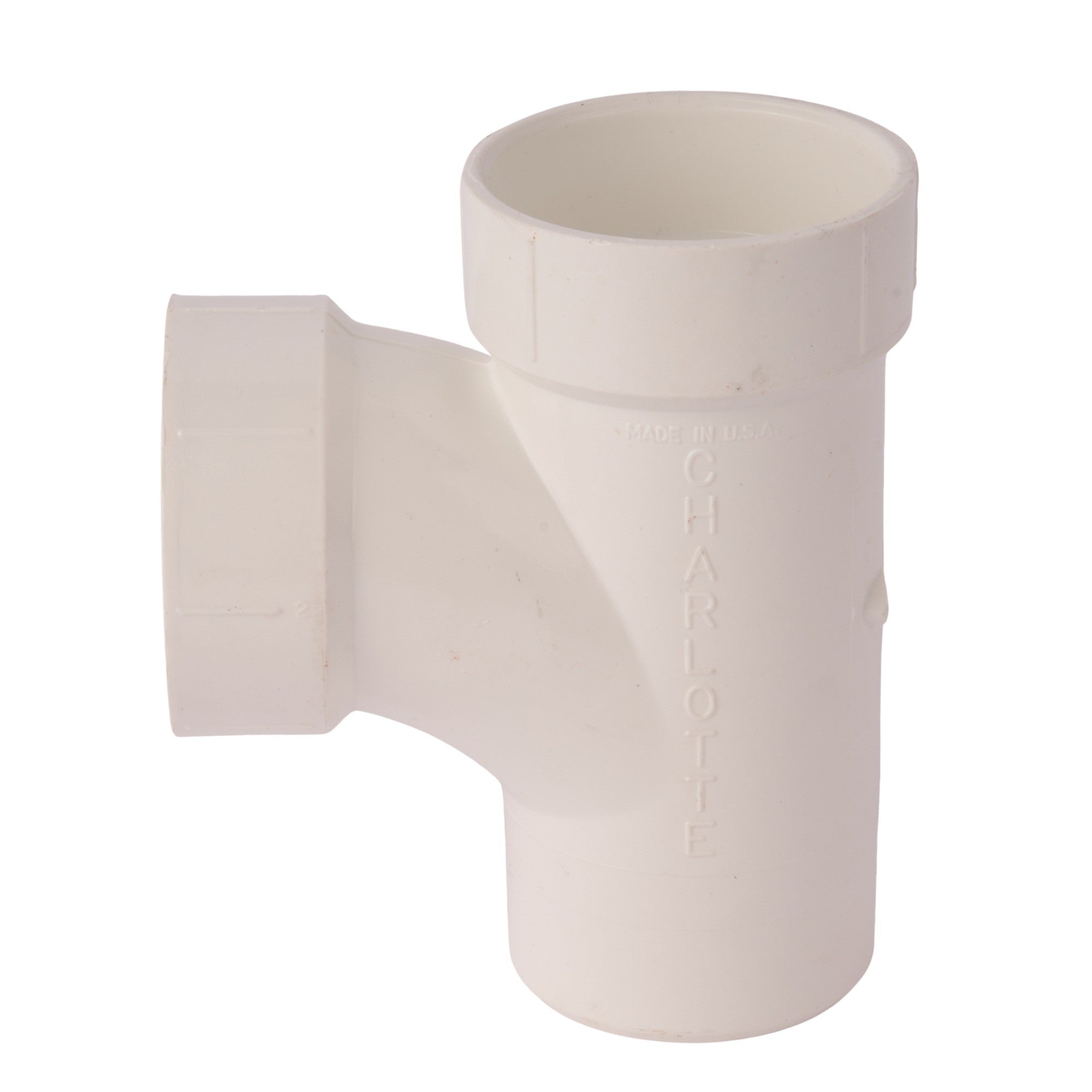 PVC DWV Reducing Street Sanitary Tee (Socket x Socket x Spigot) 2"