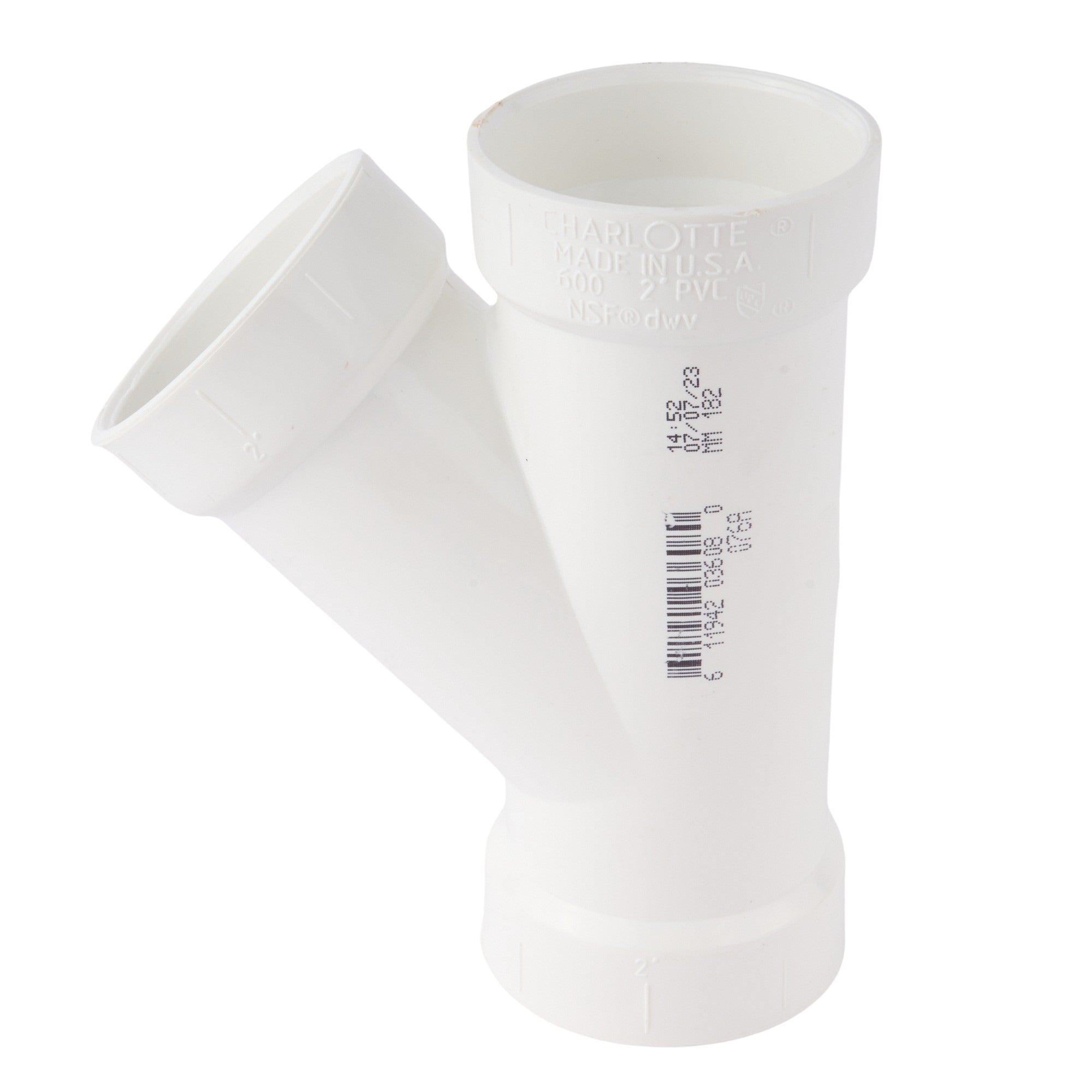 PVC DWV Reducing Wye 2"