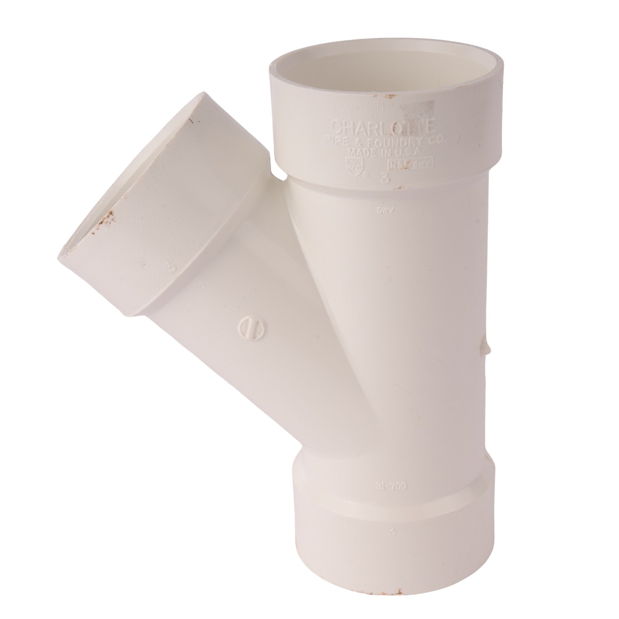 PVC DWV Reducing Wye 3"