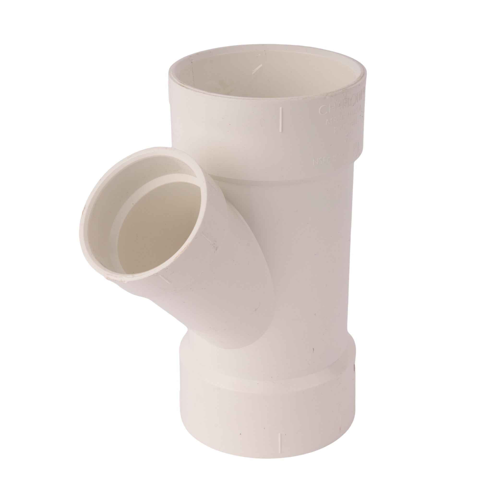 PVC DWV Wye 3" x 3" x 2"