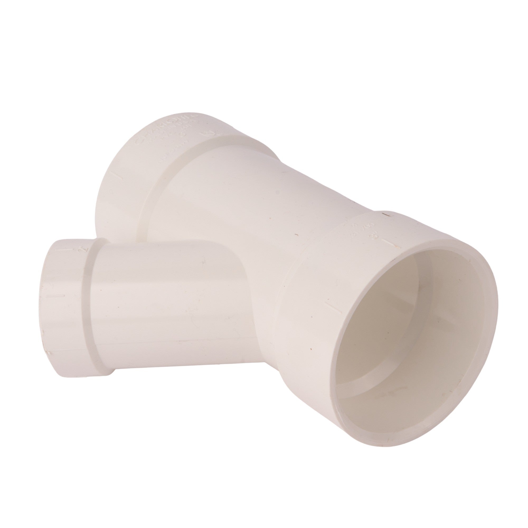 PVC DWV Wye 3" x 3" x 2"