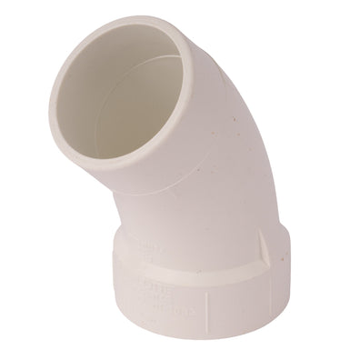 PVC DWV 45° Street Elbow (Socket x Spigot) 2"