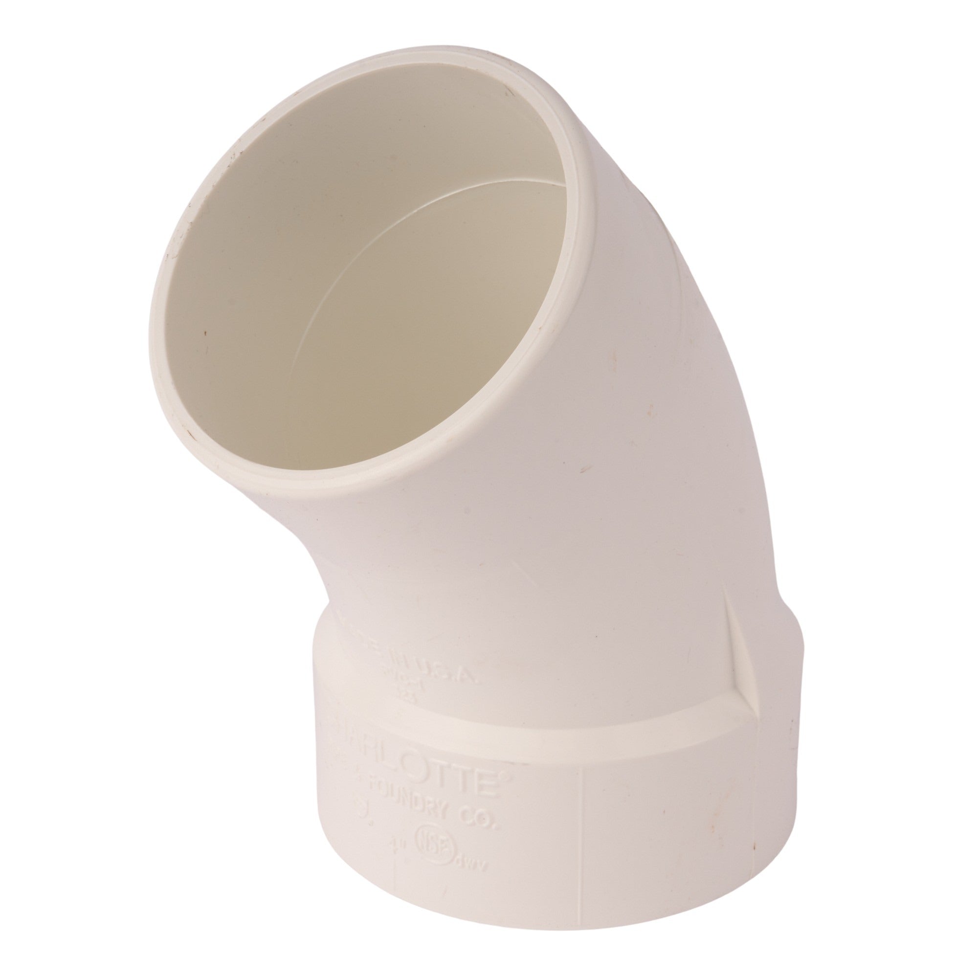 PVC DWV 45° Street Elbow (Socket x Spigot) 4"