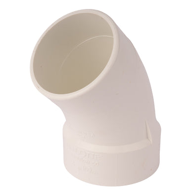 PVC DWV 45° Street Elbow (Socket x Spigot) 4"